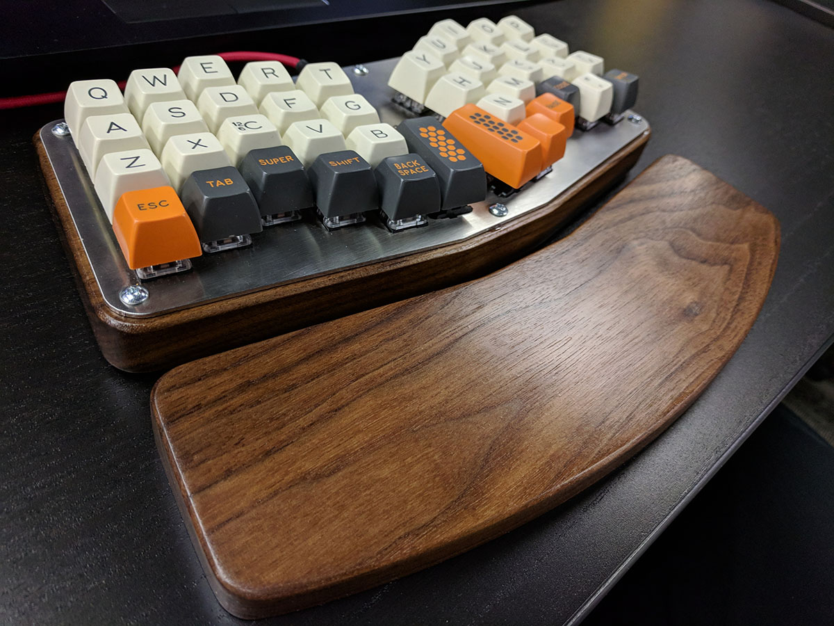 beautiful wooden keyboard